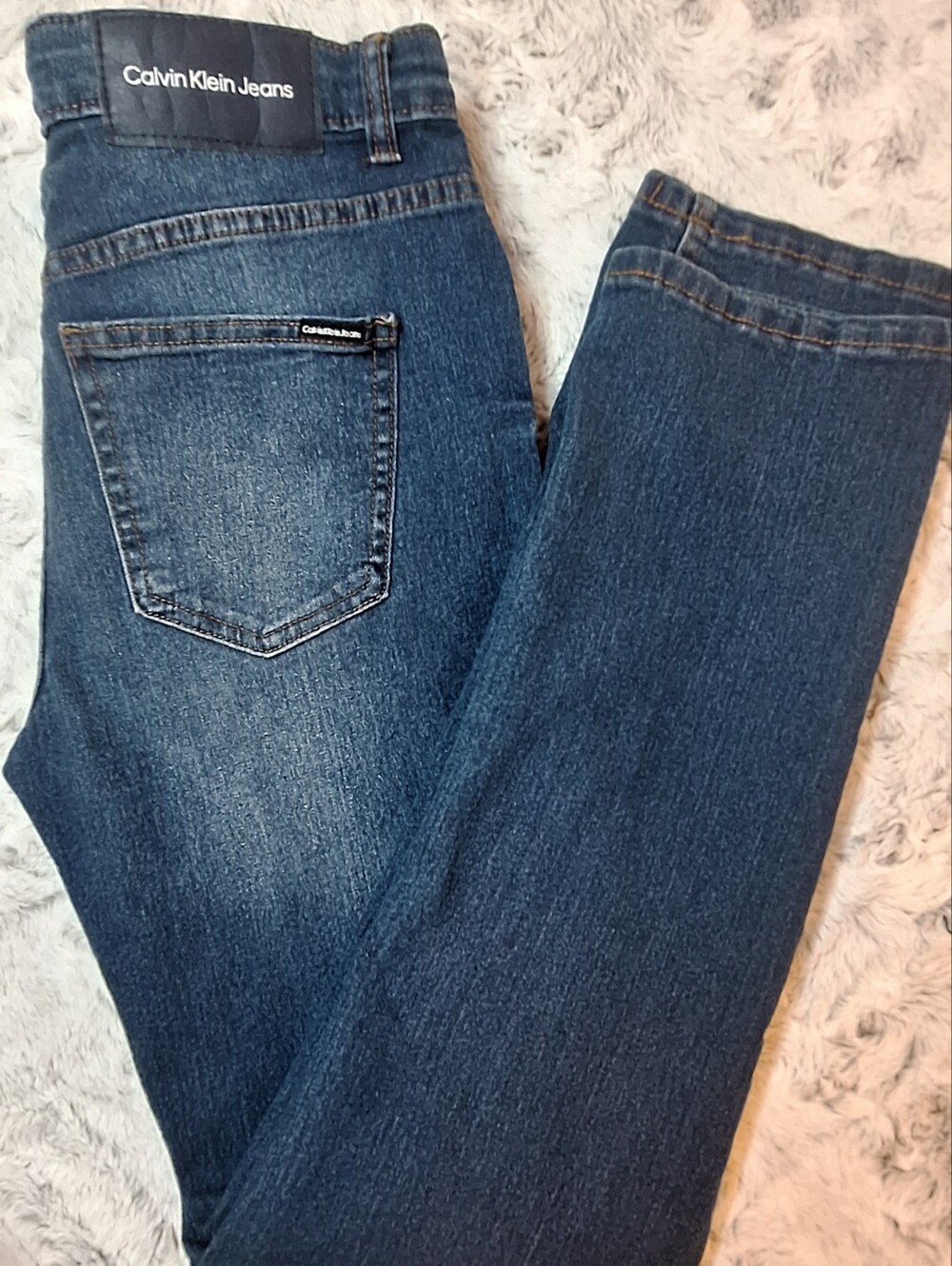 Calvin Klein Jeans Slim Straight Sz 18, Button Tabs